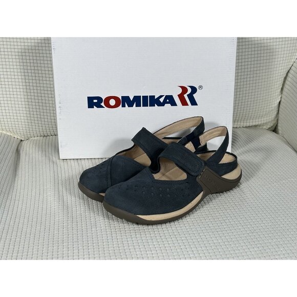 Romika Shoes Milla 133 Blue Comfortable Clogs, Size EU36, US 5.5, NWB - Picture 1 of 7